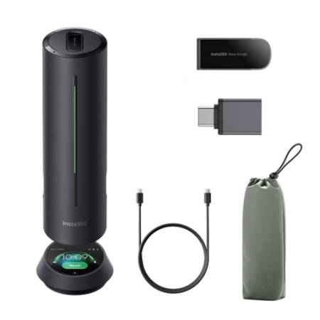 Insta360 Wave Black - mini konferencyjny zestaw głośnomówiący, 48 kHz, wbudowany mikrofon, funkcje AI_Zawartość zestawu_4